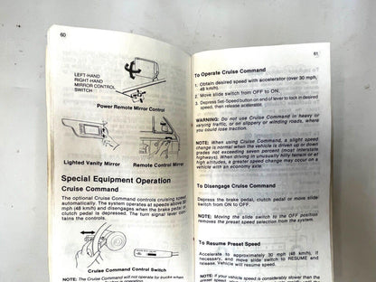 84 Jeep Wagoneer J10 J20 Truck Owners Manual Original Free Shipping!