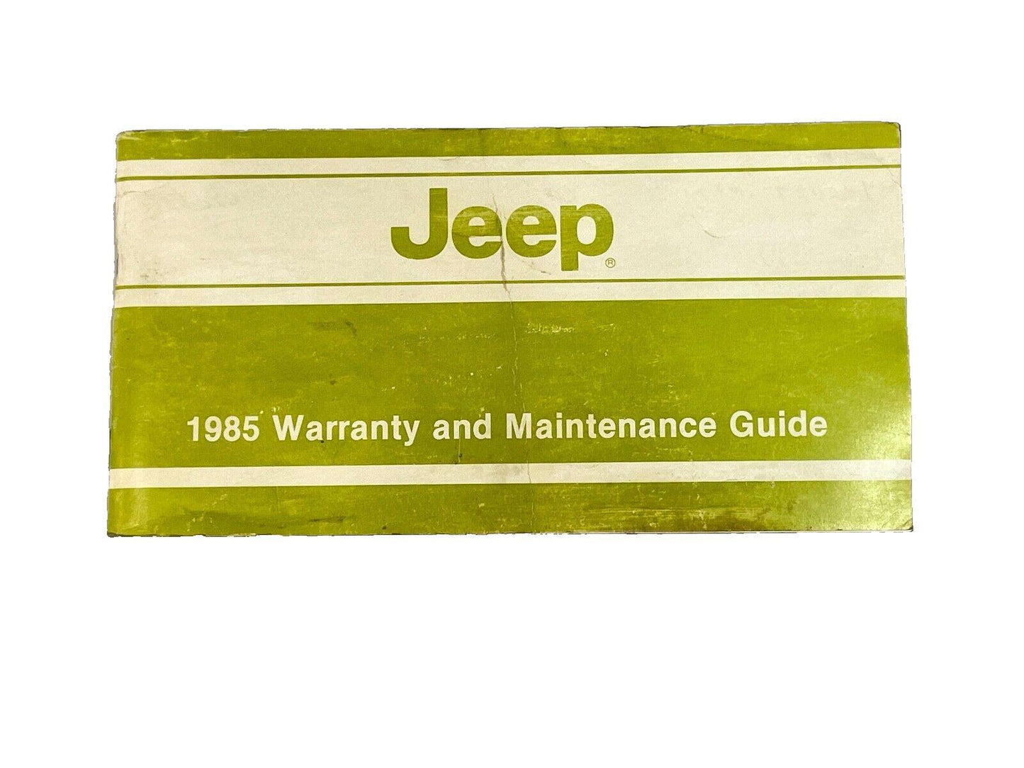 Jeep 85 XJ Cherokee Owners MANUAL Warranty Booklet Info Maintenance Guide