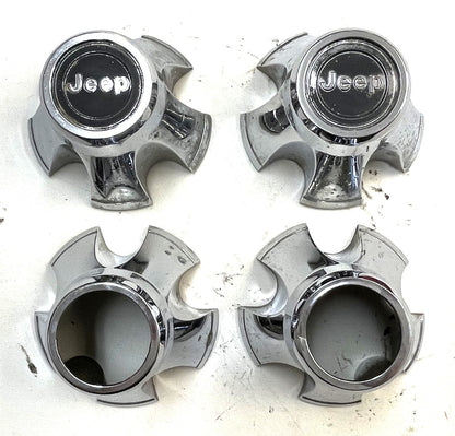 Jeep CJ Center Caps CJ5 CJ7 FACTORY Chrome Wheel Centers Laredo Cap FREE SHIP