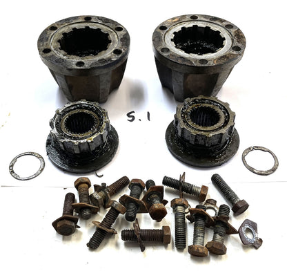 Jeep 6 bolt locking hubs CJ CJ5 CJ7 27 spline dana 30 front axle with bolts