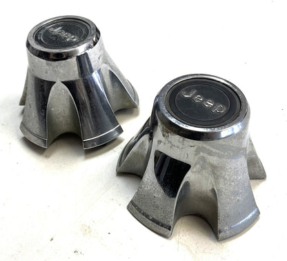 Jeep Laredo Chrome Center Caps Rear Wheels CJ5 CJ7 CJ8 AMC Cap Wheel Centers !