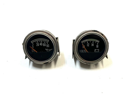 Jeep CJ Oil Pressure Volt Gauge Factory Faria CJ5 CJ7 CJ8 AMC Gauges Battery