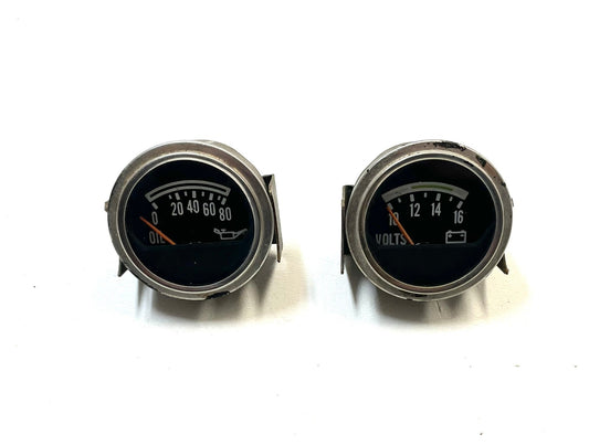 Jeep CJ Oil Pressure Volt Gauge Factory Faria CJ5 CJ7 CJ8 AMC Gauges Battery