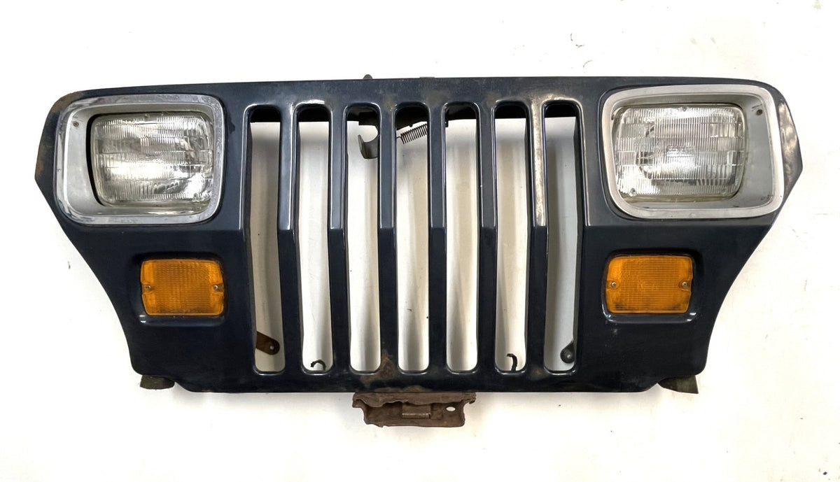 Jeep YJ grill navy blue grille Head lights signals fits 87-95 Wrangler FREE SHIP
