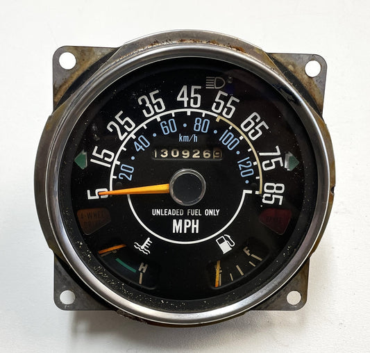 Jeep CJ Speedometer Odometer CJ5 CJ7 CJ8 Fuel Temperature Gauge 85 MPH 130,926