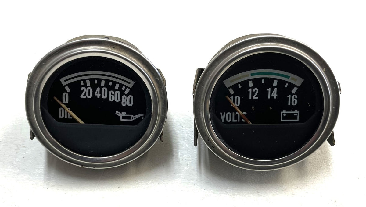 Jeep CJ Oil Pressure Volt Gauge Factory Faria CJ5 CJ7 CJ8 AMC Gauges Battery