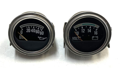 Jeep CJ Oil Pressure Volt Gauge Factory Faria CJ5 CJ7 CJ8 AMC Gauges Battery
