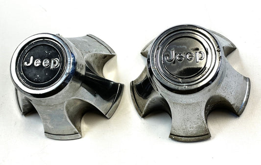 Jeep CJ Laredo back chrome wheel center caps CJ5 CJ7 CJ8 AMC cap centers