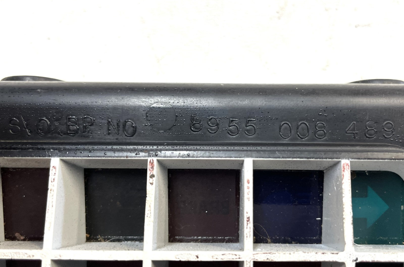 Jeep YJ black warning light dash trim bezel Wrangler trouble light column Laredo