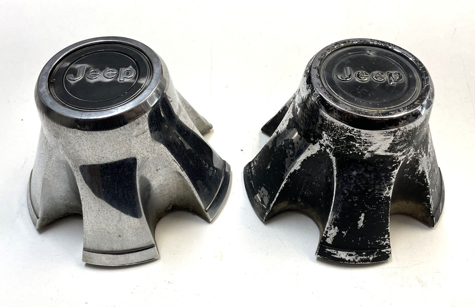 Jeep CJ Laredo back chrome wheel center caps CJ5 CJ7 CJ8 AMC cap centers