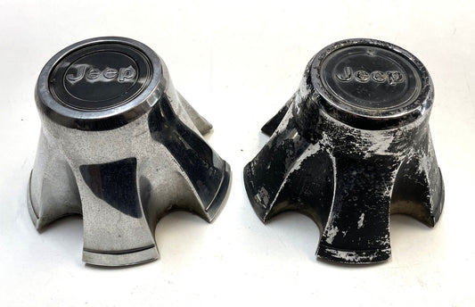 Jeep CJ Laredo back chrome wheel center caps CJ5 CJ7 CJ8 AMC cap centers