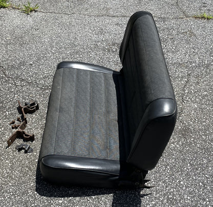 Jeep YJ Wrangler back seat with brackets factory folding CJ7 black fold n tumble