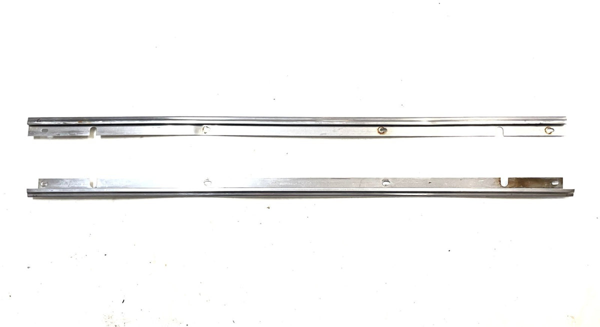 Jeep YJ CJ7 full hard door chrome retainer strip interior panel 81-95 pair