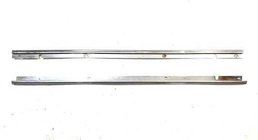 Jeep YJ CJ7 full hard door chrome retainer strip interior panel 81-95 pair