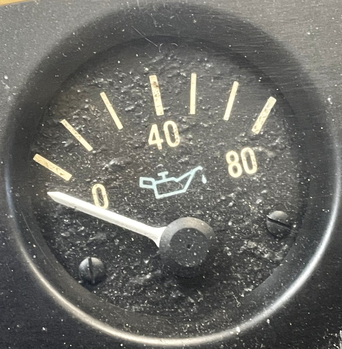Jeep YJ Wrangler Center Gauge Cluster FOR PARTS Gauges Clock Fuel Temp Gas 87-91