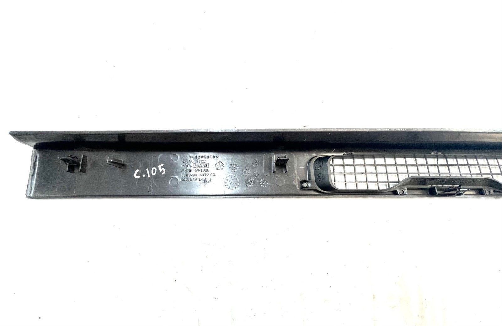 Jeep TJ Dash Trim Top Cover Defrost Vent Agate / Dark Grey Bezel 97-06 Wrangler