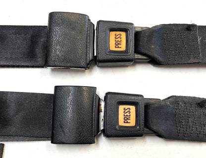 Jeep CJ Rear Seat Lap Belts Backseat Belt CJ5 CJ7 CJ8 Wrangler Back Black YJ