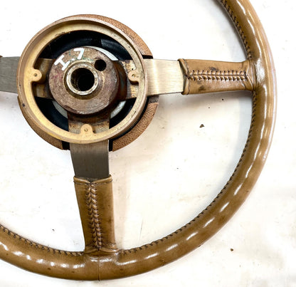 Jeep XJ Cherokee YJ Wrangler tan steering wheel factory leather FREE SHIPPING