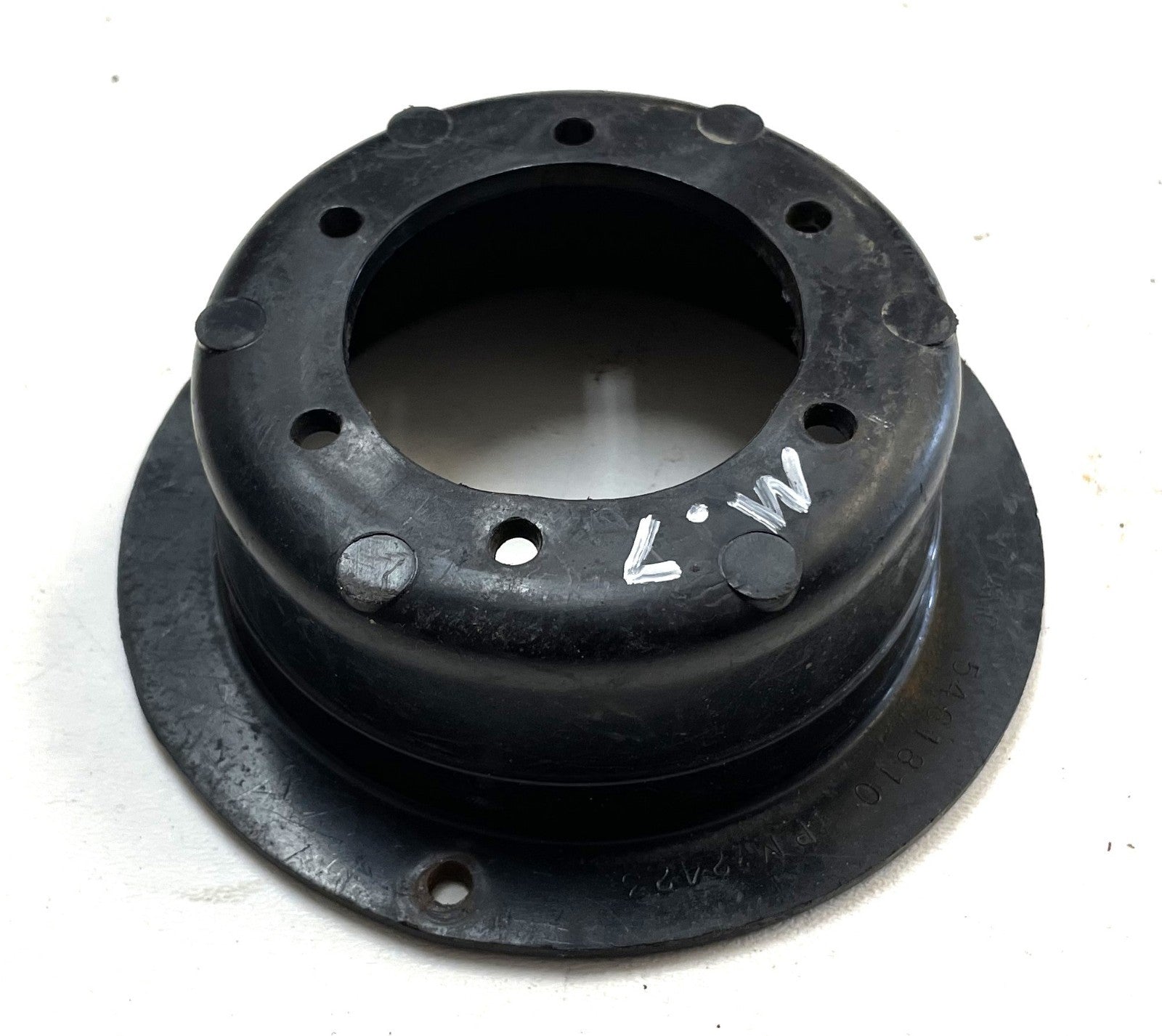 77 Jeep round gas filler trim CJ5 CJ7  AMC UNLEADED FUEL ONLY