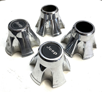 Jeep CJ Center Caps CJ5 CJ7 FACTORY Chrome Wheel Centers Laredo Cap !