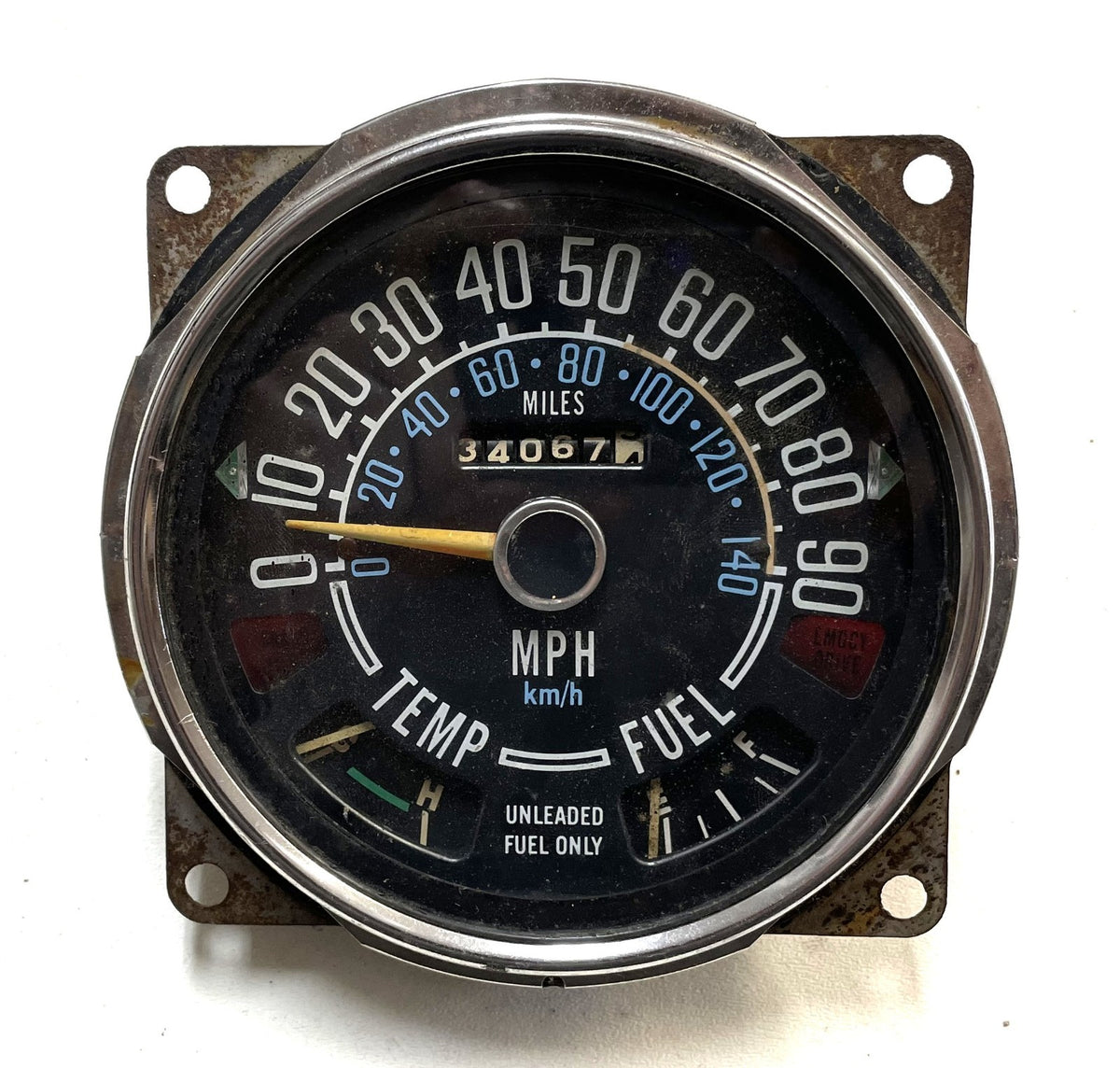 Jeep CJ factory Speedometer CJ5 CJ7 CJ8 Fuel Temperature Gauge Odometer 90 mph