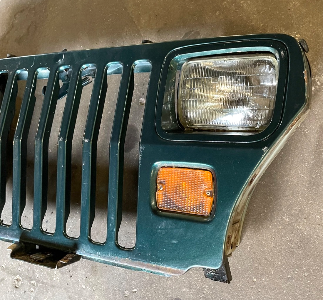 Jeep YJ grill Head lights signals fits 87-95 Wrangler Emerald Green Free Ship