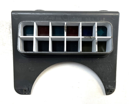 Jeep YJ grey warning light dash trim bezel Wrangler trouble lights gray column!