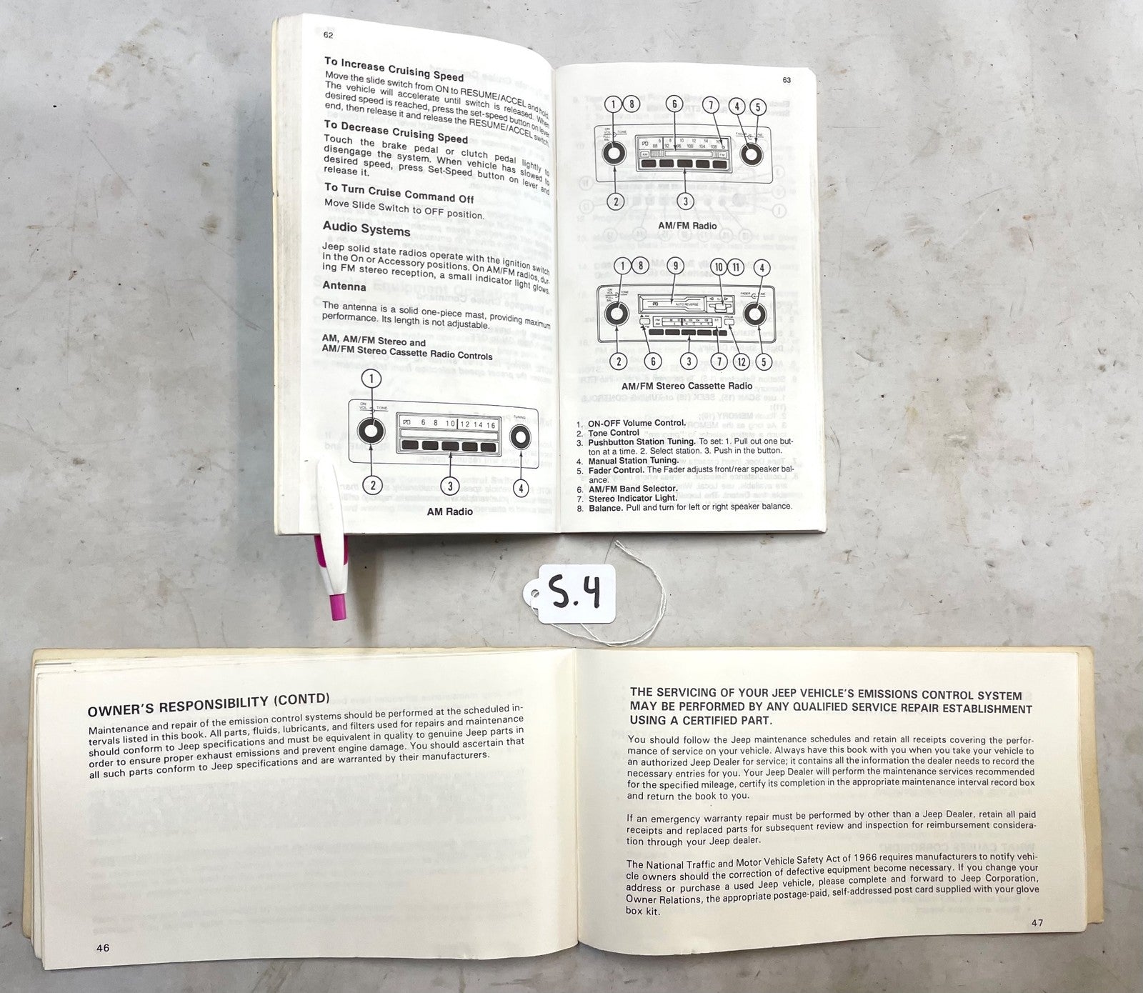 84 Jeep Grand Wagoneer Truck Owners Manual Warranty and Maintenance  Guide