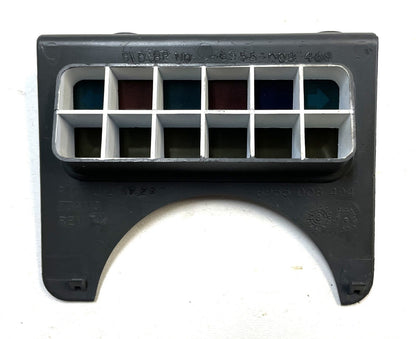 Jeep YJ grey warning light dash trim bezel Wrangler trouble lights gray column!