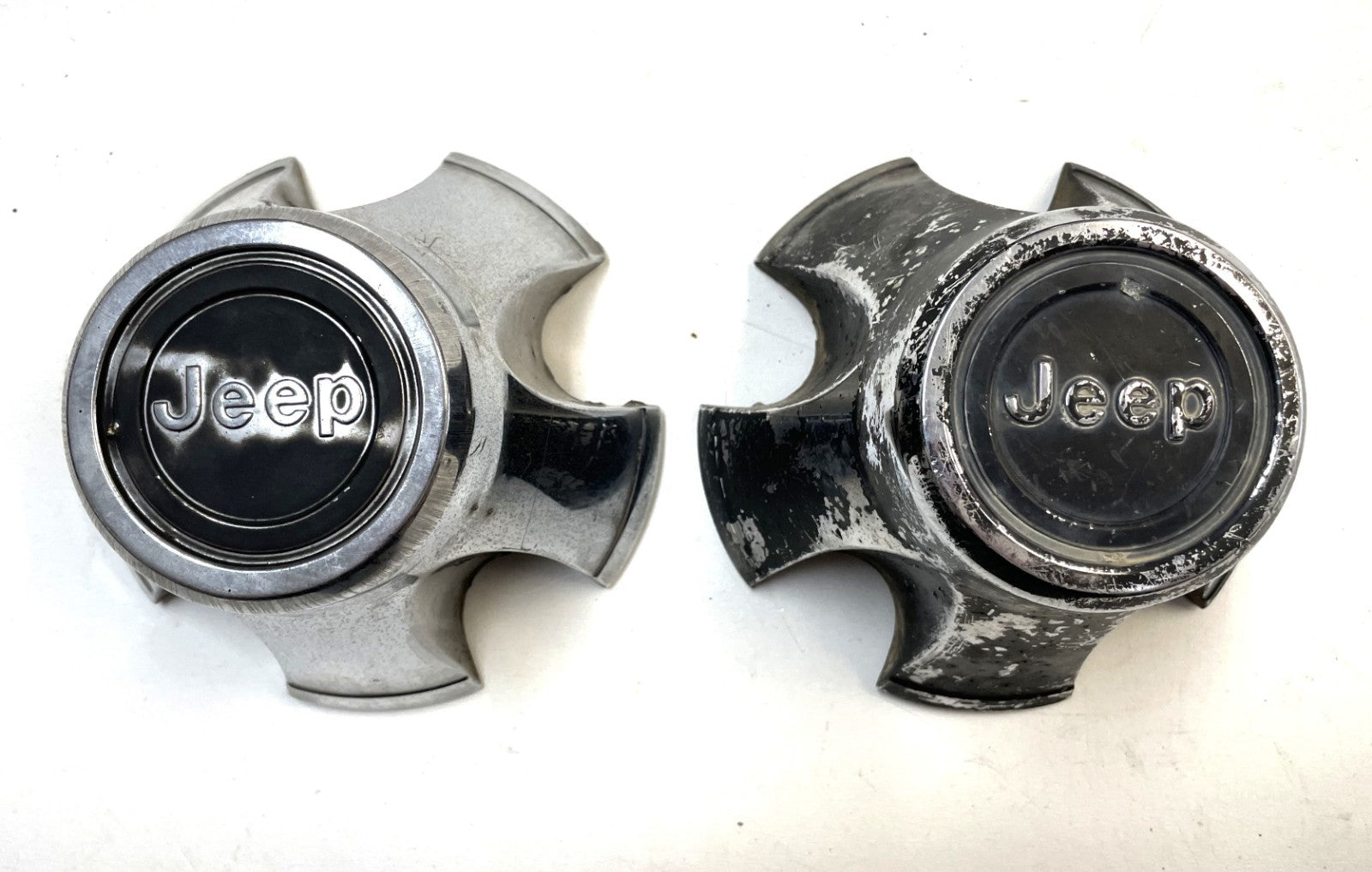 Jeep CJ Laredo back chrome wheel center caps CJ5 CJ7 CJ8 AMC cap centers