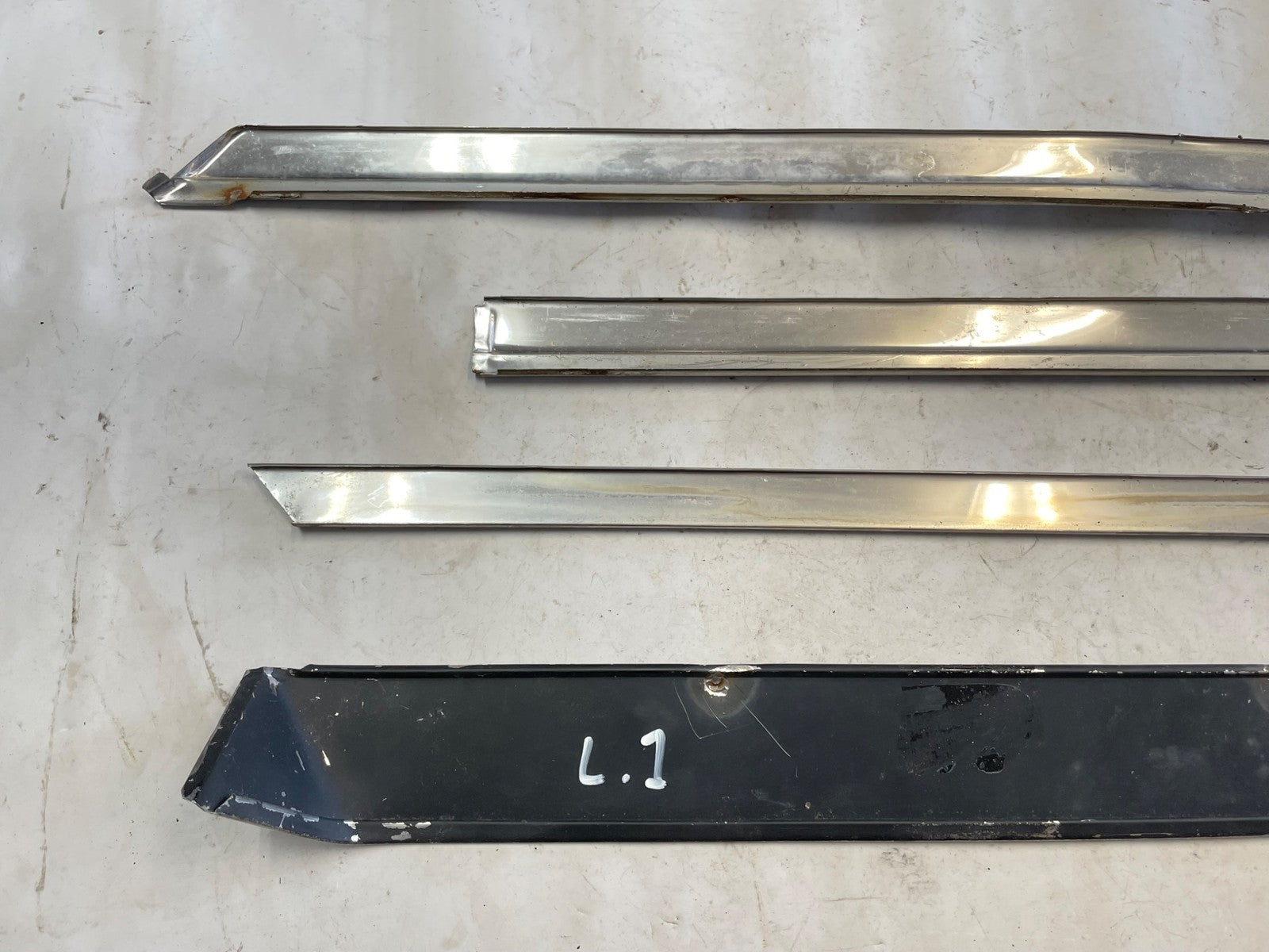 Jeep Grand Wagoneer chrome trim with top visor passenger front door Right