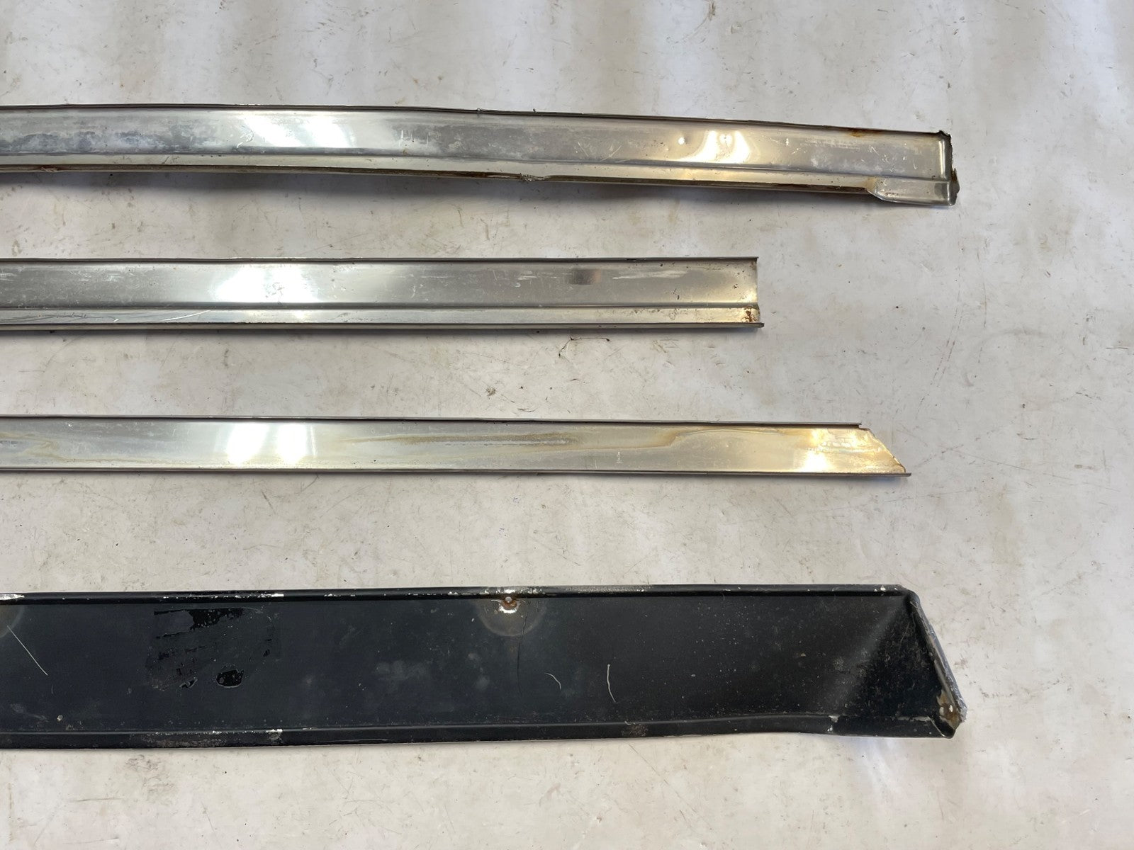 Jeep Grand Wagoneer chrome trim with top visor passenger front door Right