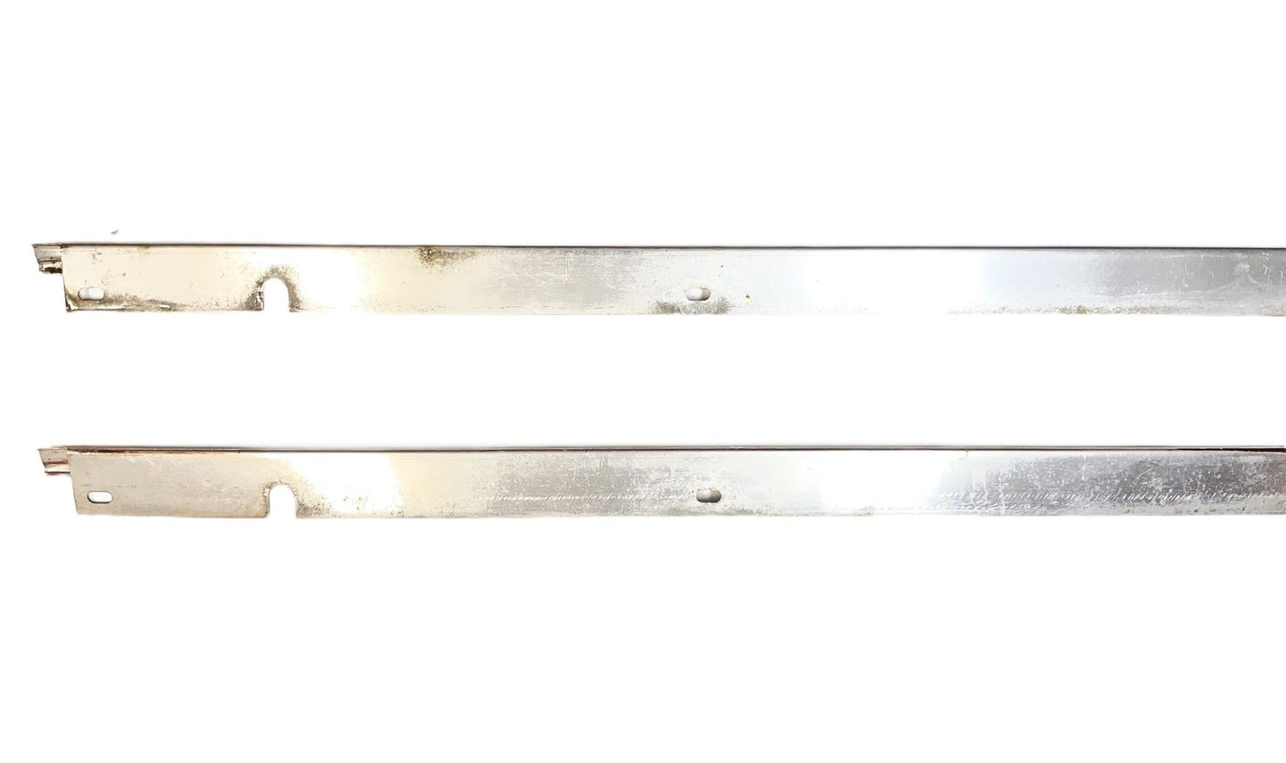 Jeep YJ CJ7 full hard door chrome retainer strip interior panel 81-95 pair