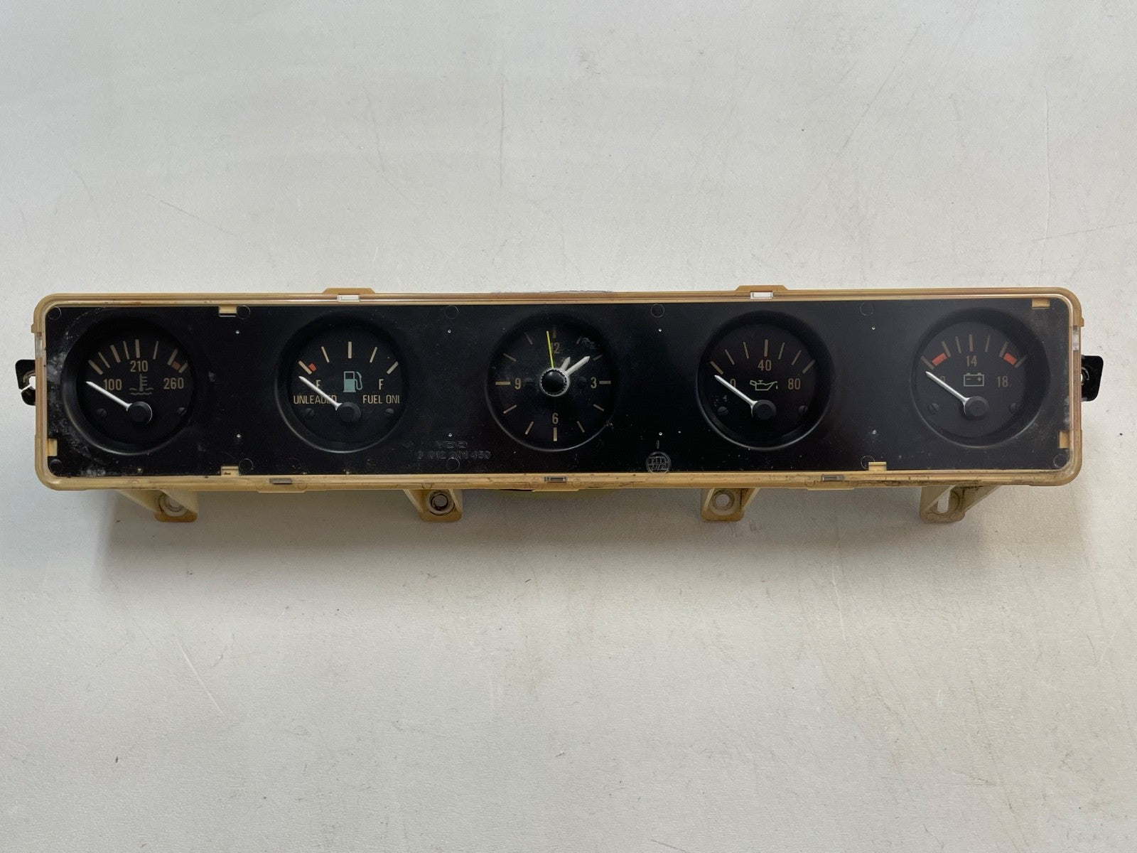 Jeep YJ Wrangler center gauge cluster gauges clock fuel temp gas battery 87-91!!