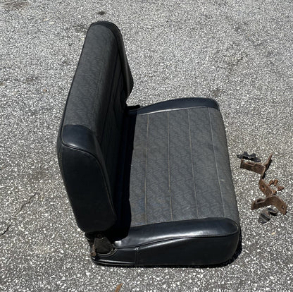 Jeep YJ Wrangler back seat with brackets factory folding CJ7 black fold n tumble