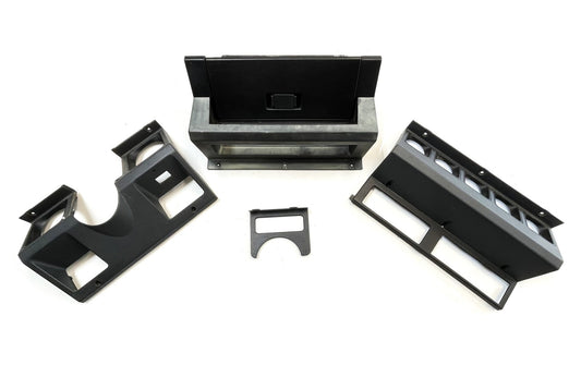 Jeep YJ dash trim 87-95 Wrangler grey glove box column radio OE dark gray