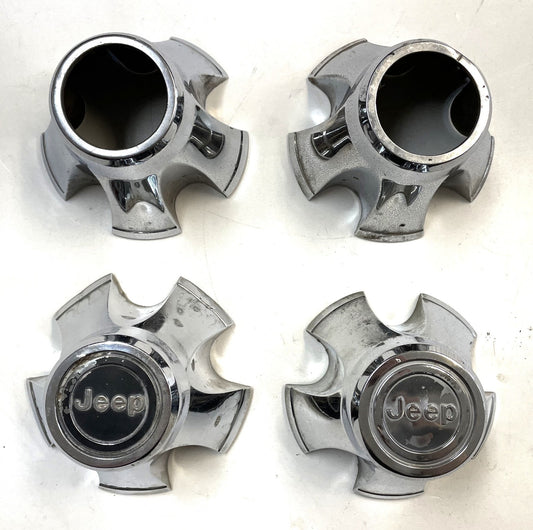 Jeep CJ Center Caps CJ5 CJ7 FACTORY Chrome Wheel Centers Laredo Cap FREE SHIP!