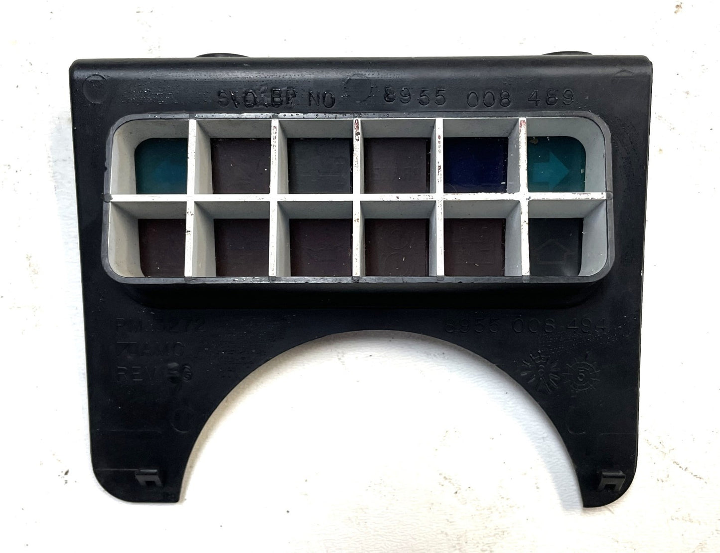 Jeep YJ black warning light dash trim bezel Wrangler trouble light column Laredo