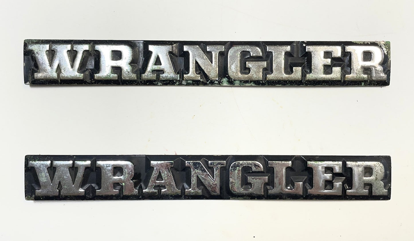 Jeep YJ Wrangler Factory OEM Emblems Badges Decals Emblem Badge Logo