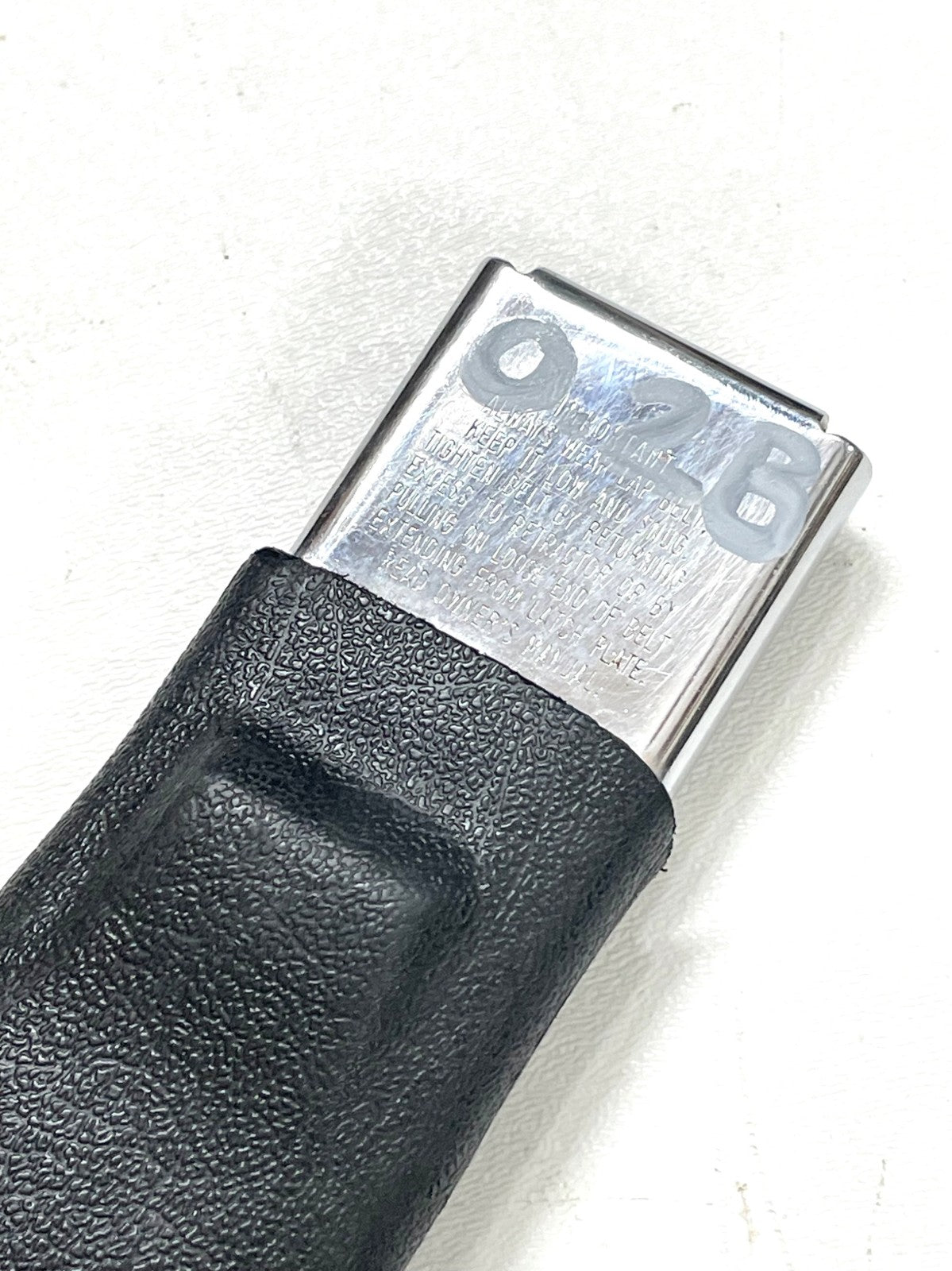 Jeep YJ Right Side Female Seat Belt End 92-95 Wrangler Long Passenger Buckle