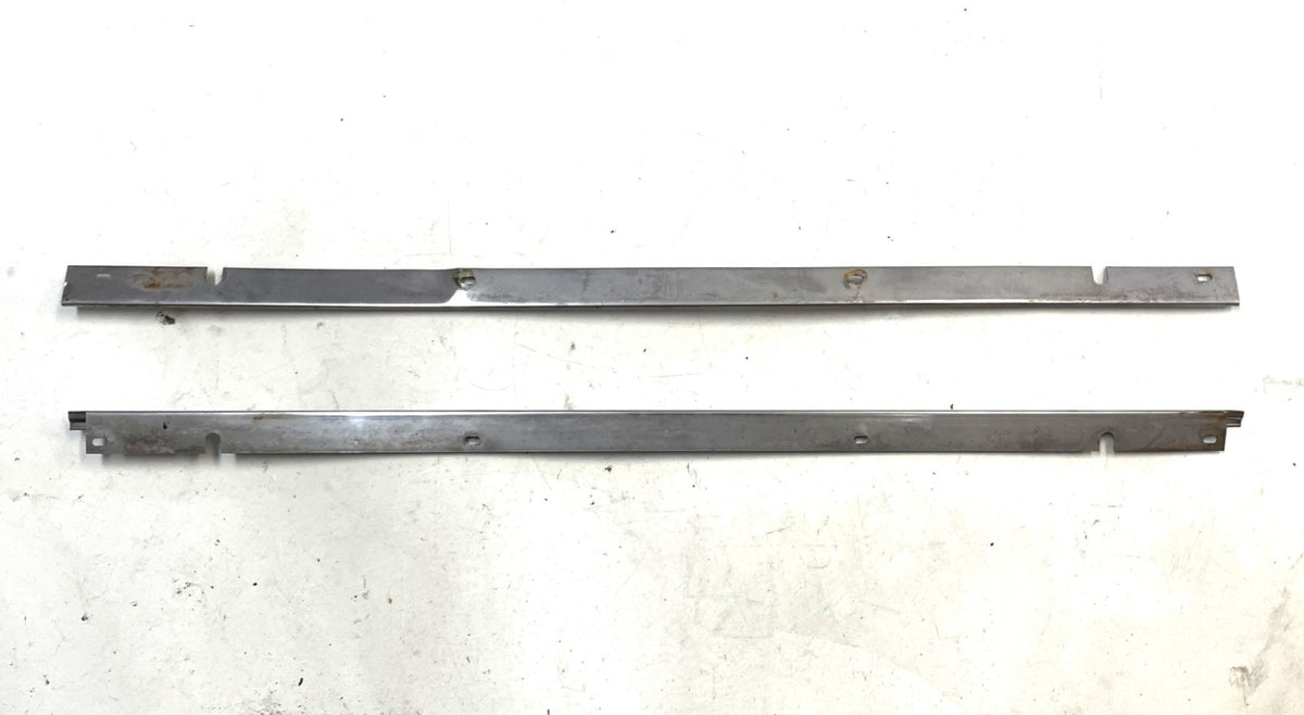 Jeep YJ CJ7 full hard door chrome retainer strip interior panel 81-95 pair