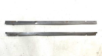 Jeep YJ CJ7 full hard door chrome retainer strip interior panel 81-95 pair
