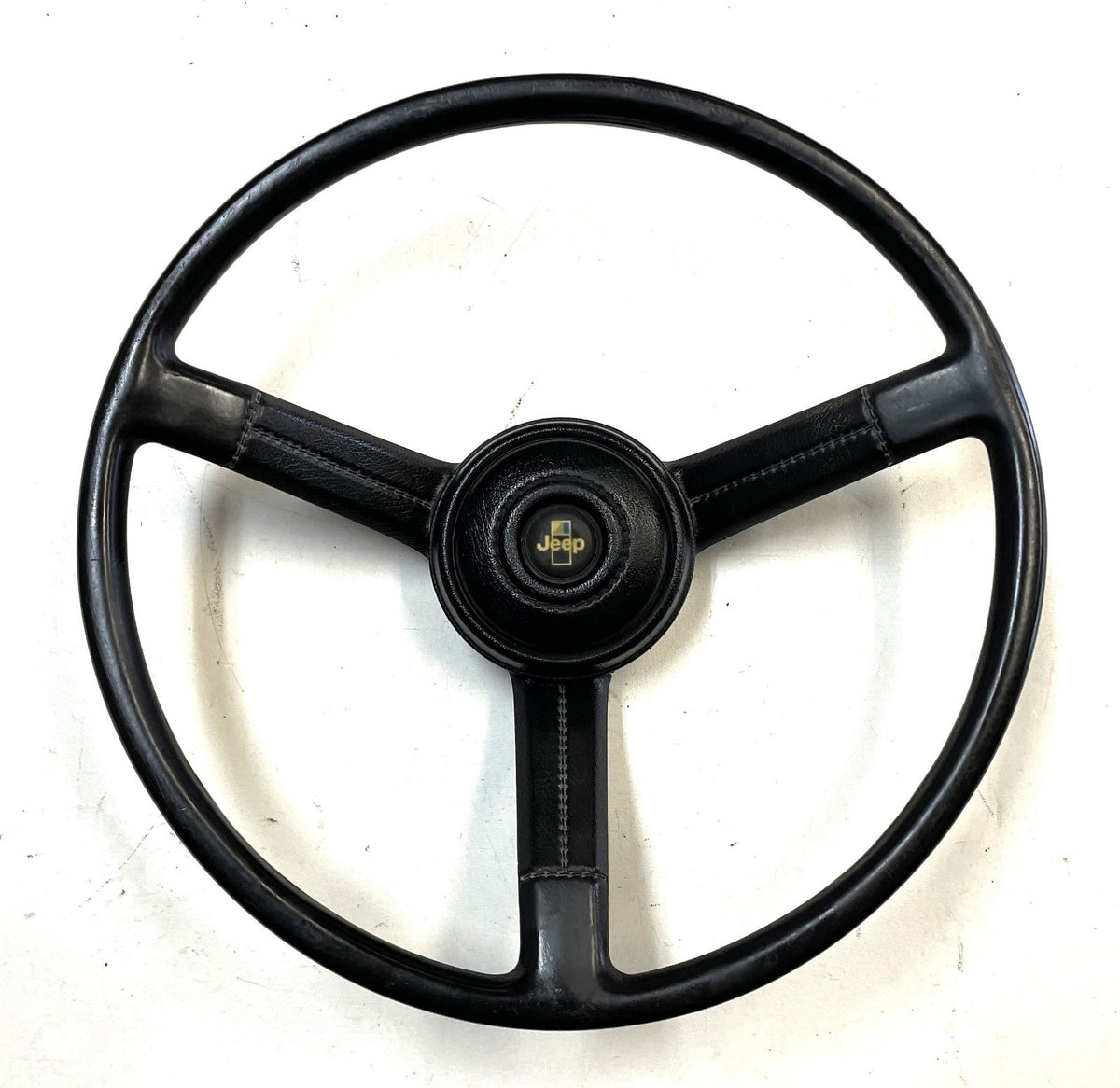 Jeep CJ Black Steering Wheel CJ5 CJ7 CJ8 76-86 AMC with Horn Button Factory