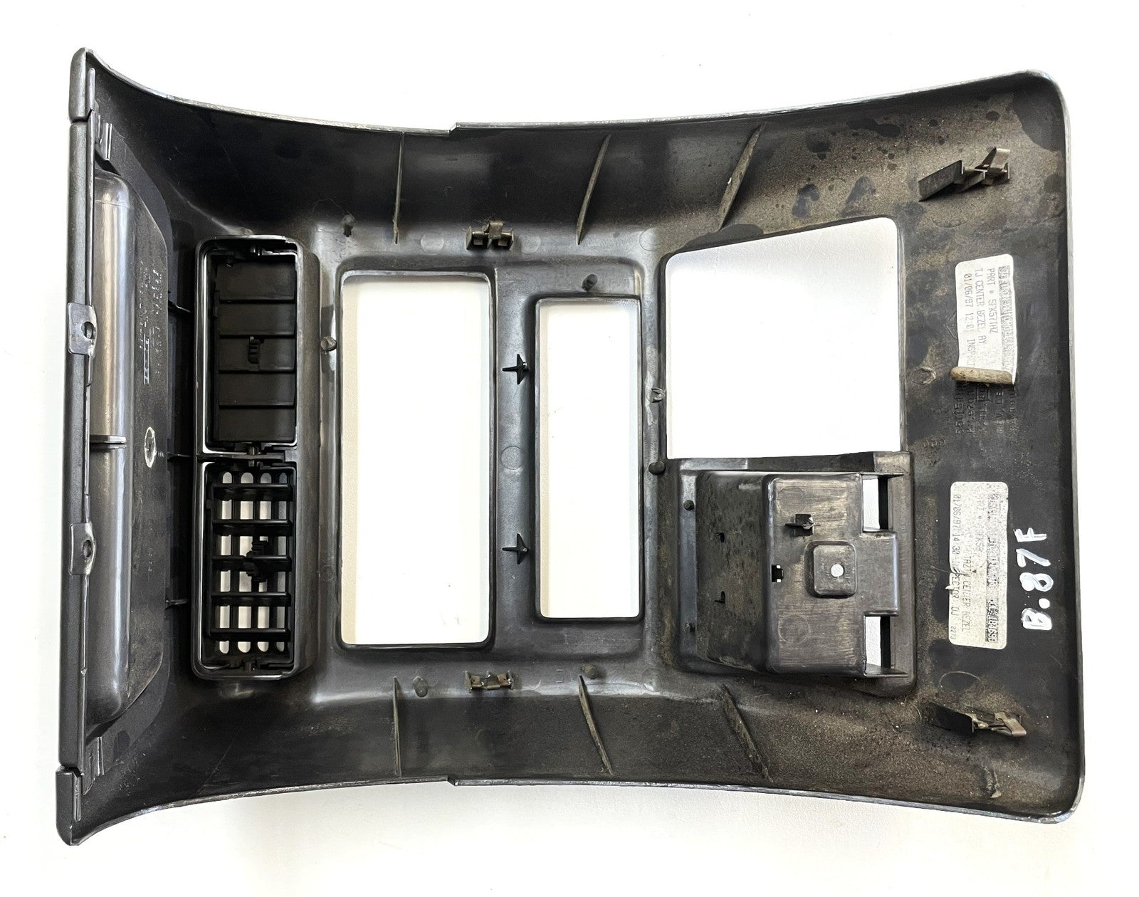 Jeep TJ dash trim center bezel vents vent dark grey AGATE fits 97-02 Wrangler !