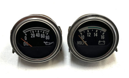 Jeep CJ Oil Pressure Volt Gauge Factory Faria CJ5 CJ7 CJ8 AMC Gauges Battery