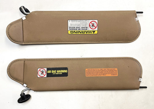 Jeep TJ Sun Visors Tan Left Right Pair Camel Visor Wrangler FREE SHIP!