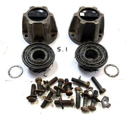 Jeep 6 bolt locking hubs CJ CJ5 CJ7 27 spline dana 30 front axle with bolts