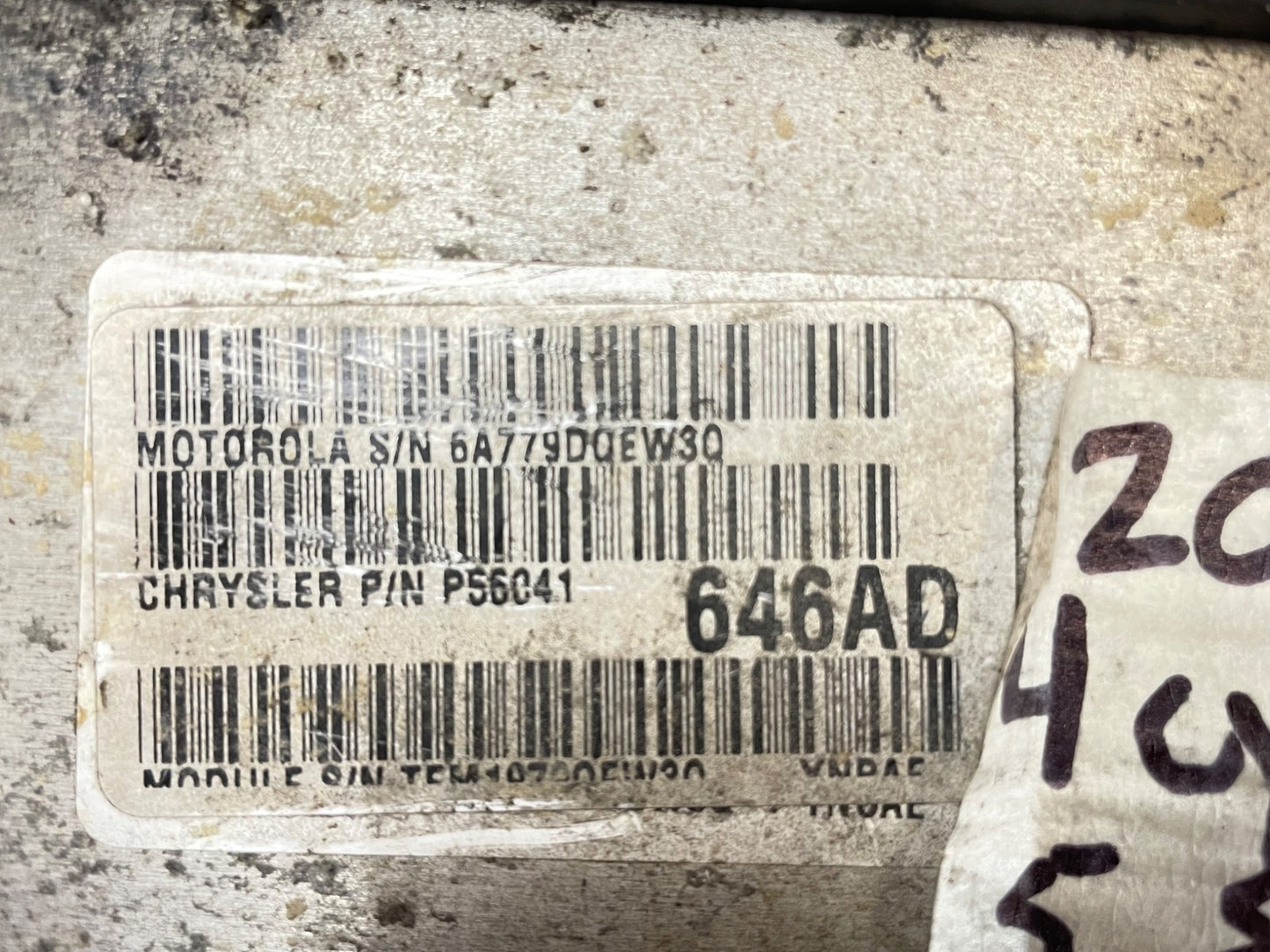 Jeep Wrangler TJ 2000 2.5 4 Cyl Manual Engine Computer ECU ECM PCM 56041646AD