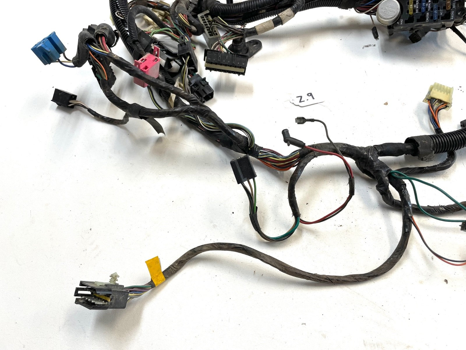 Jeep YJ Dash Wire Harness 92-95 Wrangler Wiring 2.5 4.0 10 pin FREE SHIP!