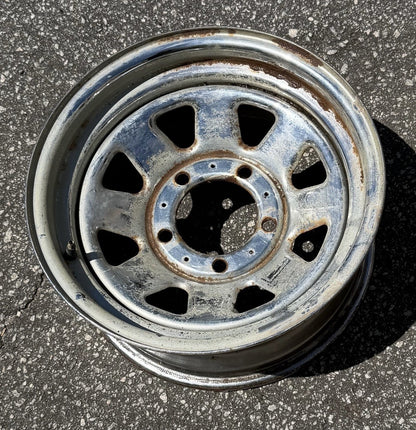 Jeep CJ factory chrome wheel 15"x 7" CJ5 CJ7 CJ8  Laredo 1985 !!!